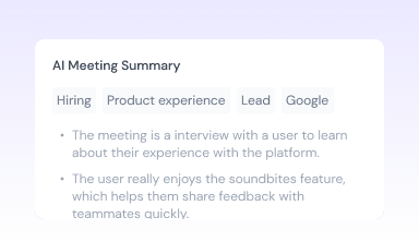 AI meeting summary