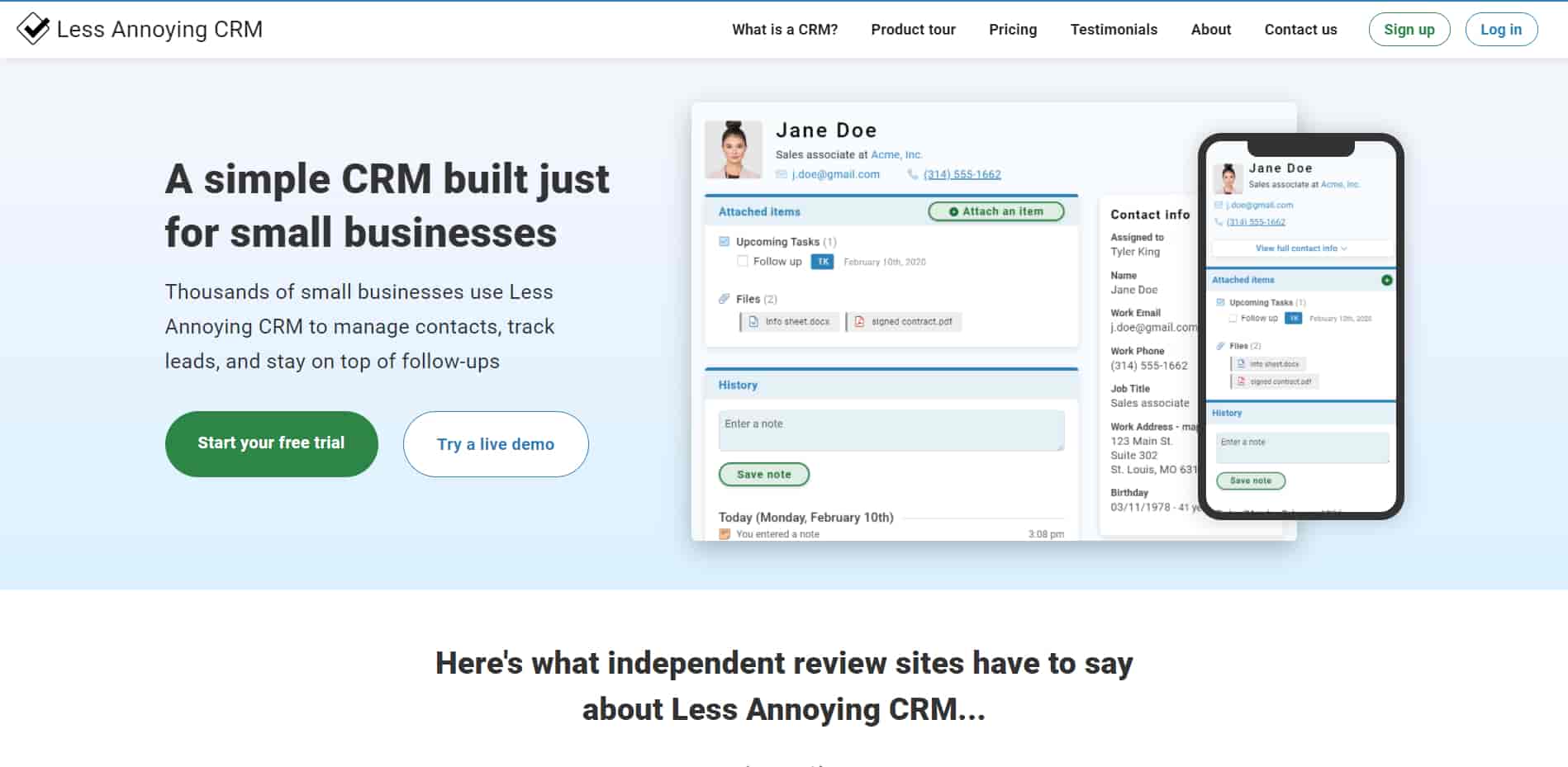 one of the best CRM for small business to keep track of tasks through to-do lists