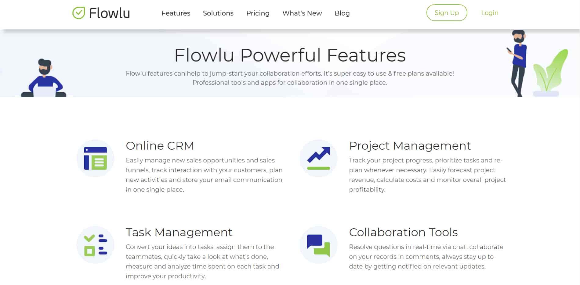 FlowLu is the best CRM for small business that want better collaboration and task management