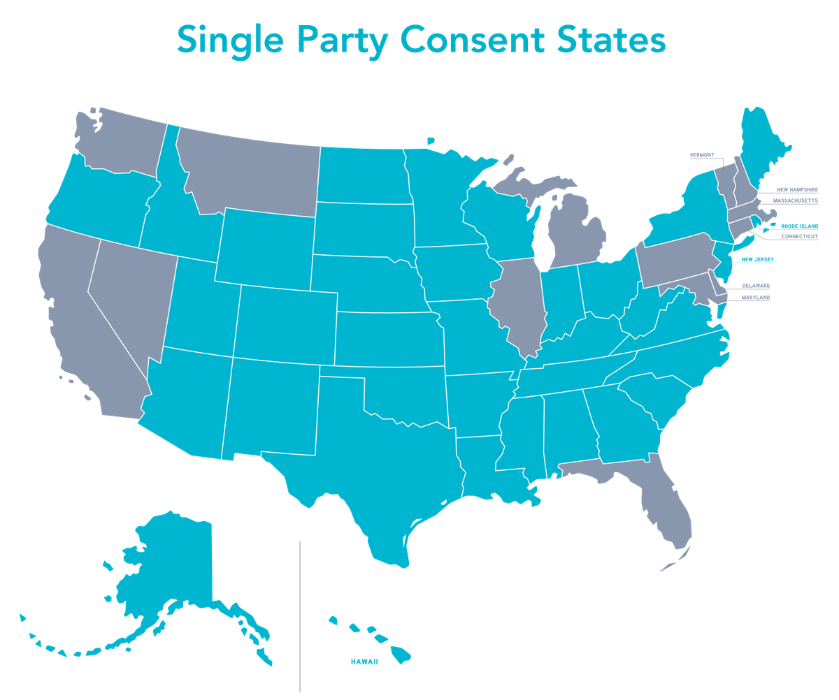 One-party Consent States 2022