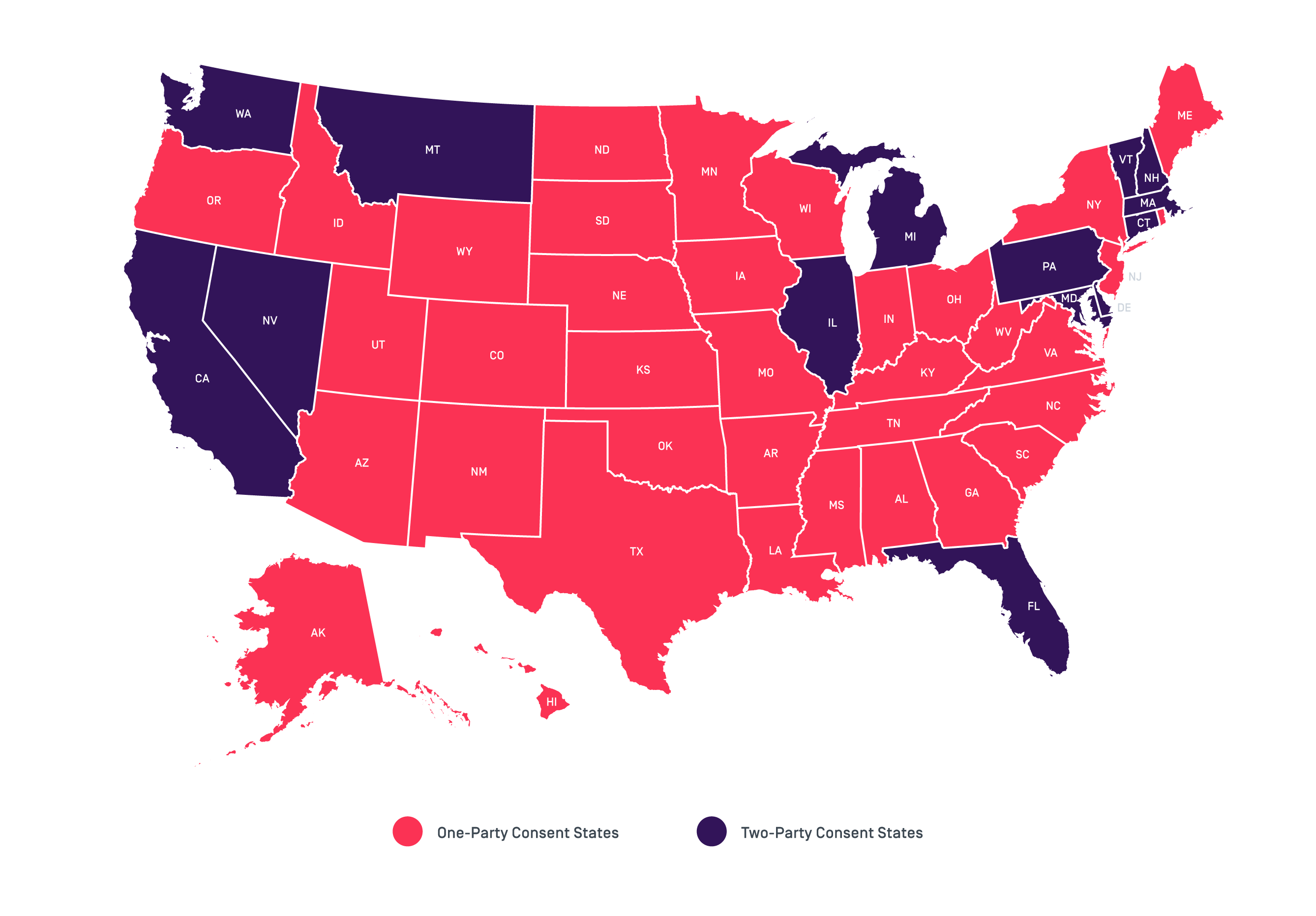 Call Recording Laws In 50 States   Sales Call Recording Map 0818 