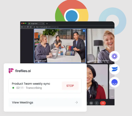 fireflies ai notetaker in google meet
