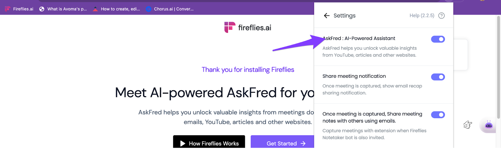 AskFred for Web - AI Meeting Assistant for Web