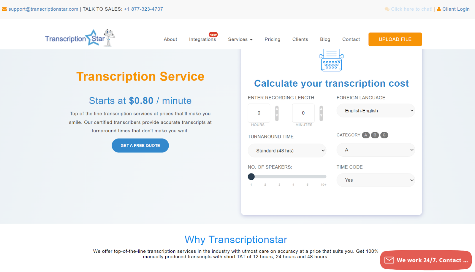 podcast transcription services TranscriptionStar