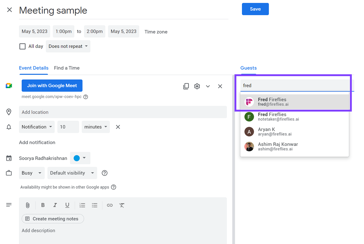 meeting management software Fireflies