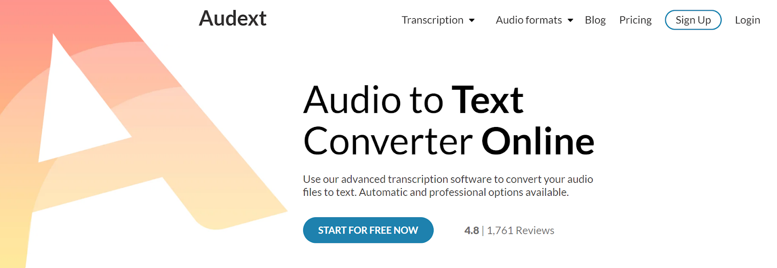 AI transcription tool Audext