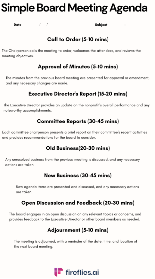 10-free-nonprofit-board-meeting-agenda-templates