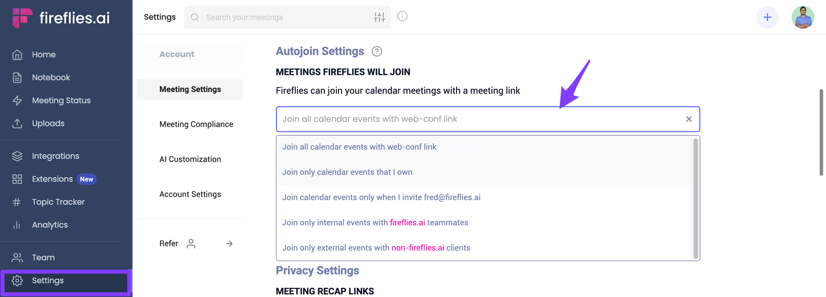 how record webex meetings with Fireflies