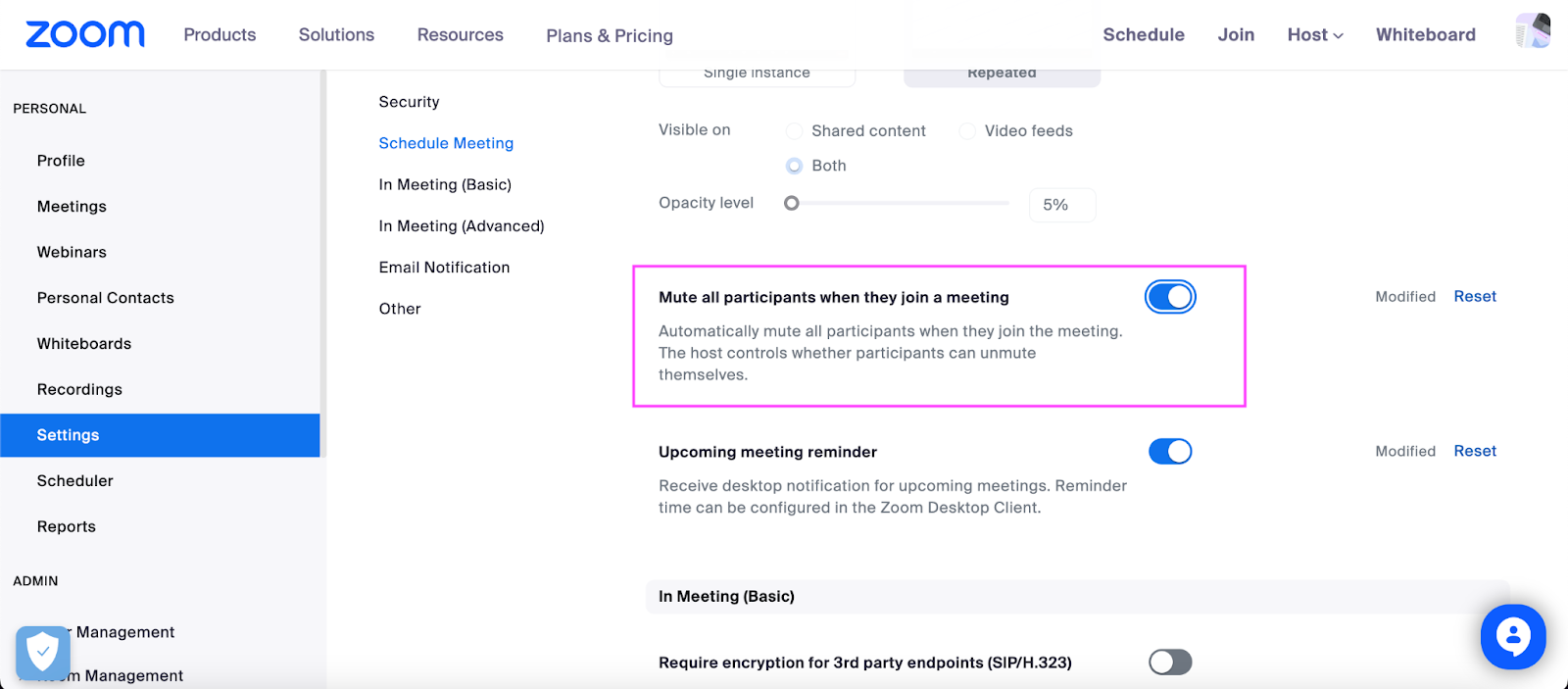 How to mute everyone while joining the meeting