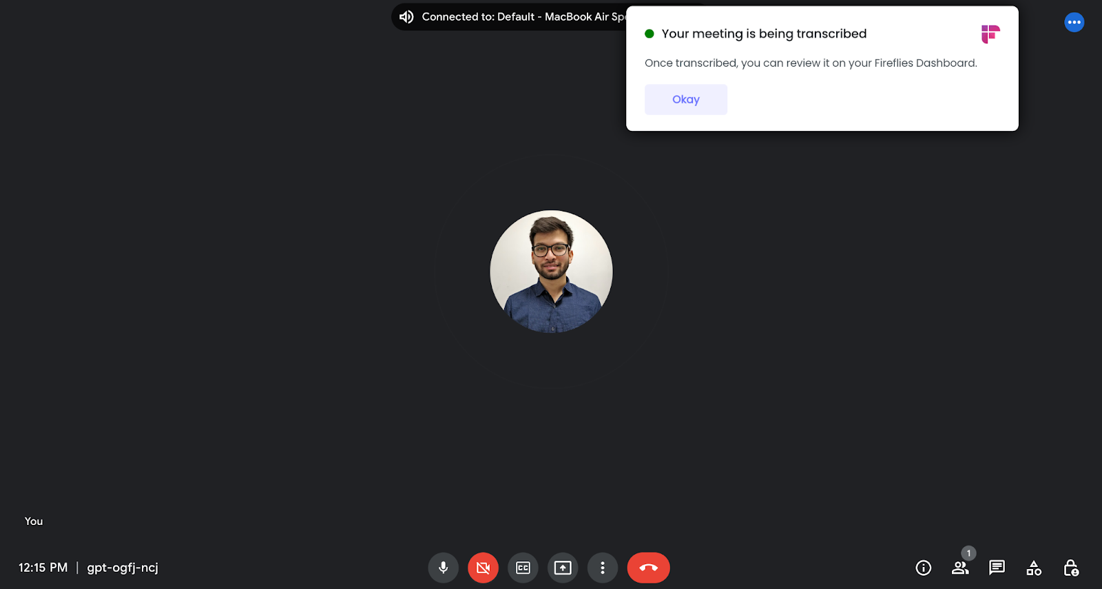 How to transcribe a meeting using Chrome extension?