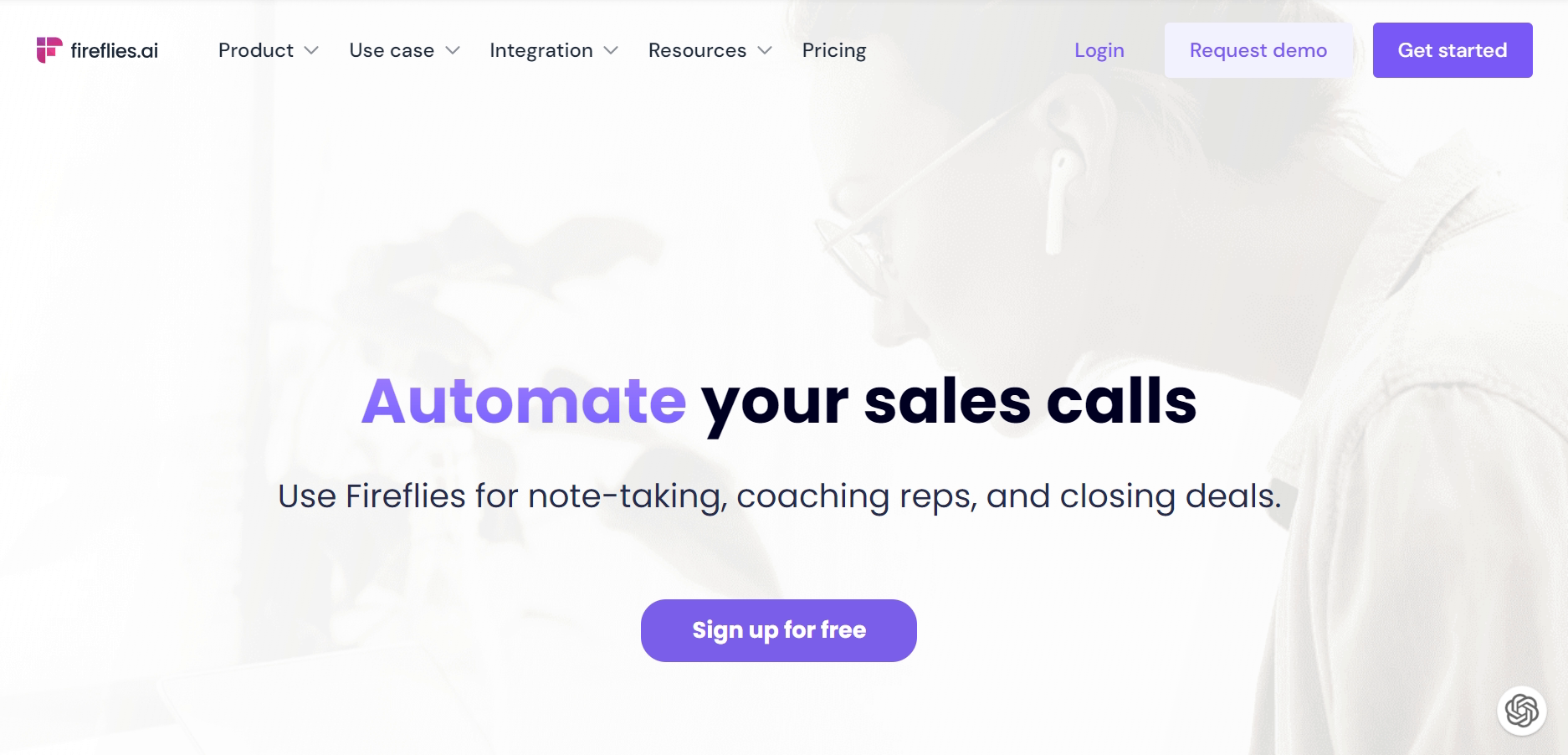 Fireflies sales coaching software