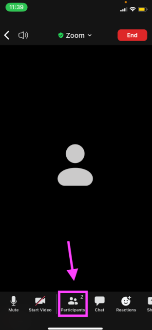 How to mute other participants in a Zoom meeting on mobile