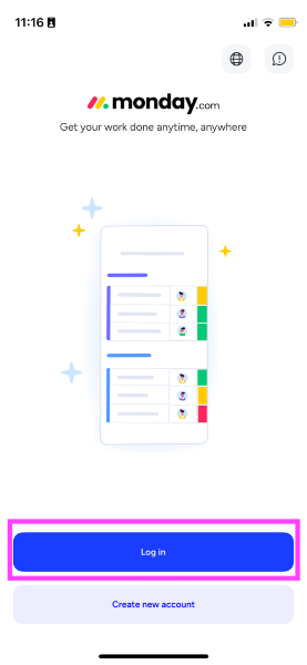 monday.com login from mobile