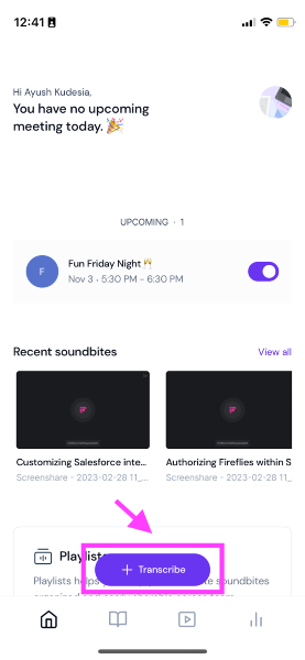 How to record audio on iPhone - Using Fireflies mobile app