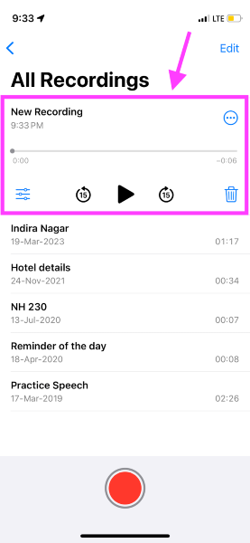 How to record audio on iPhone - Using Voice Memos app