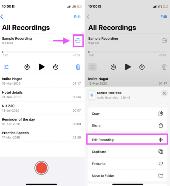 How to record audio on iPhone - Using Voice Memos app