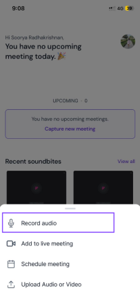 Tap Record Audio