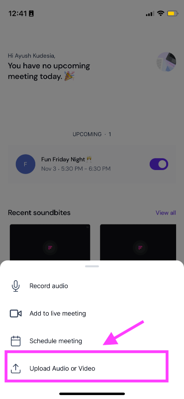 Convert Voice Memo to MP3 - Select Upload Audio or Video