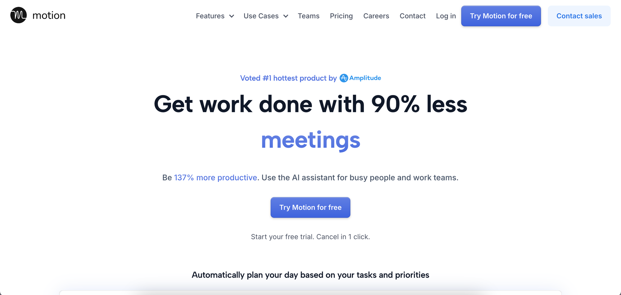 Motion.ai: AI scheduling tools