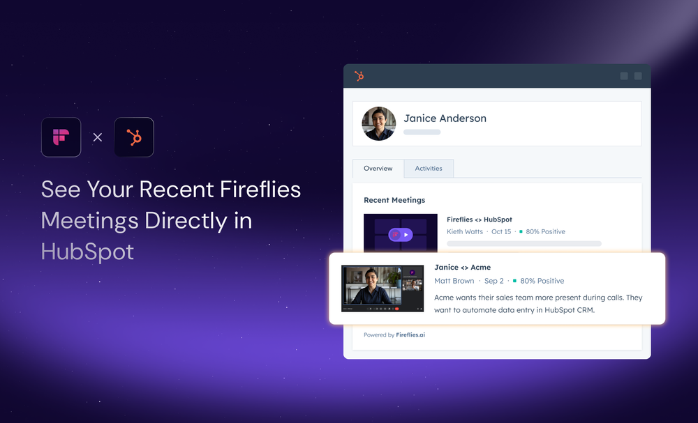 Fireflies Launches App Cards for HubSpot: Meeting Intelligence Within Your CRM