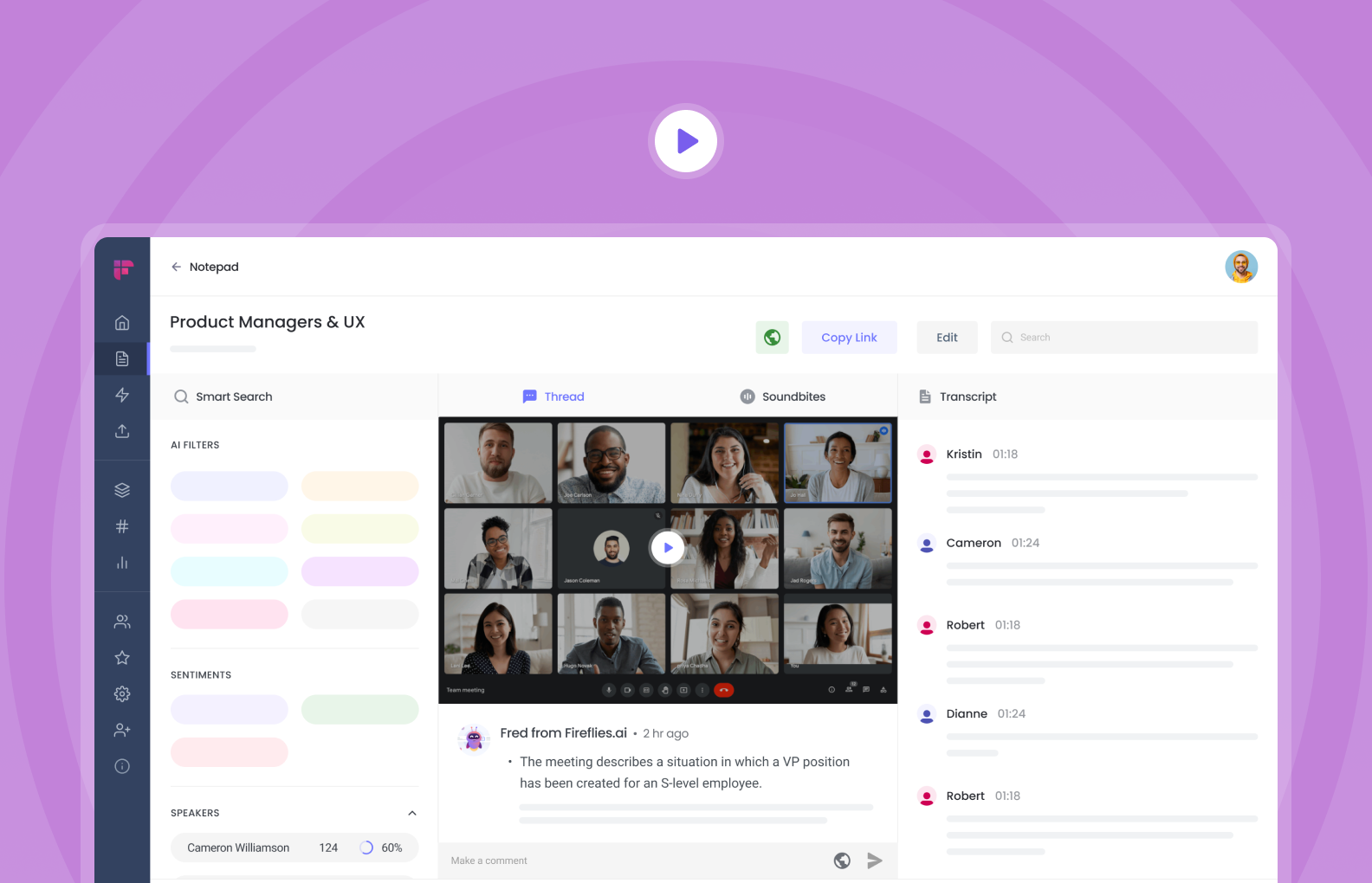 Fireflies Feature Focus: Auto-Capture Screen Recordings of Your Video Meetings