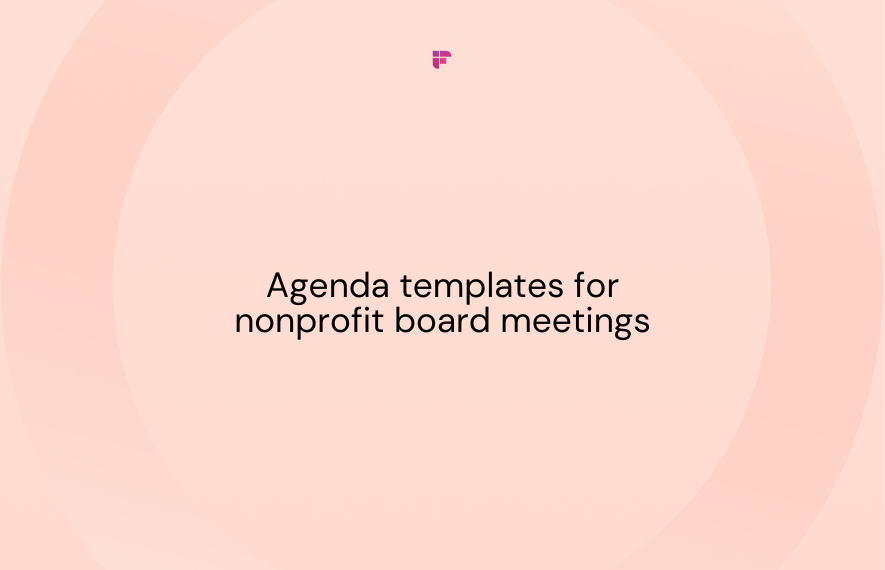 10 Free Agenda Templates for Productive Nonprofit Board Meetings