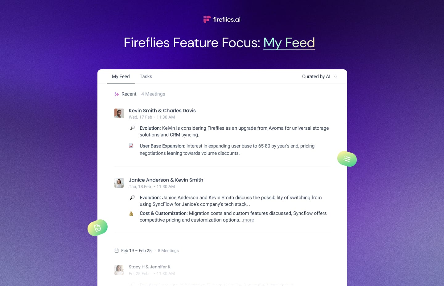 Fireflies Feature Focus: My Feed