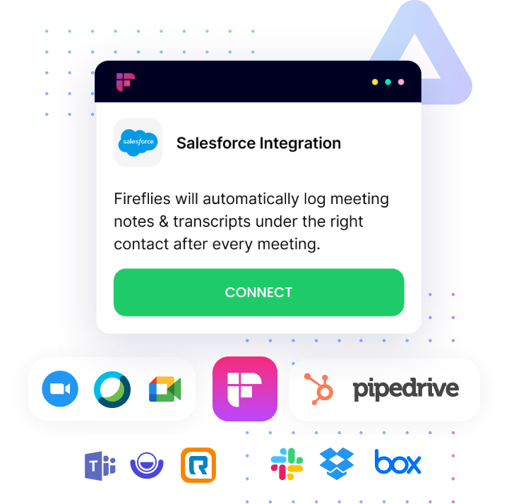  Automate your workflow by integrating apps and CRMs with Fireflies, and easily get your files transcribed using in-app upload, zapier or api.