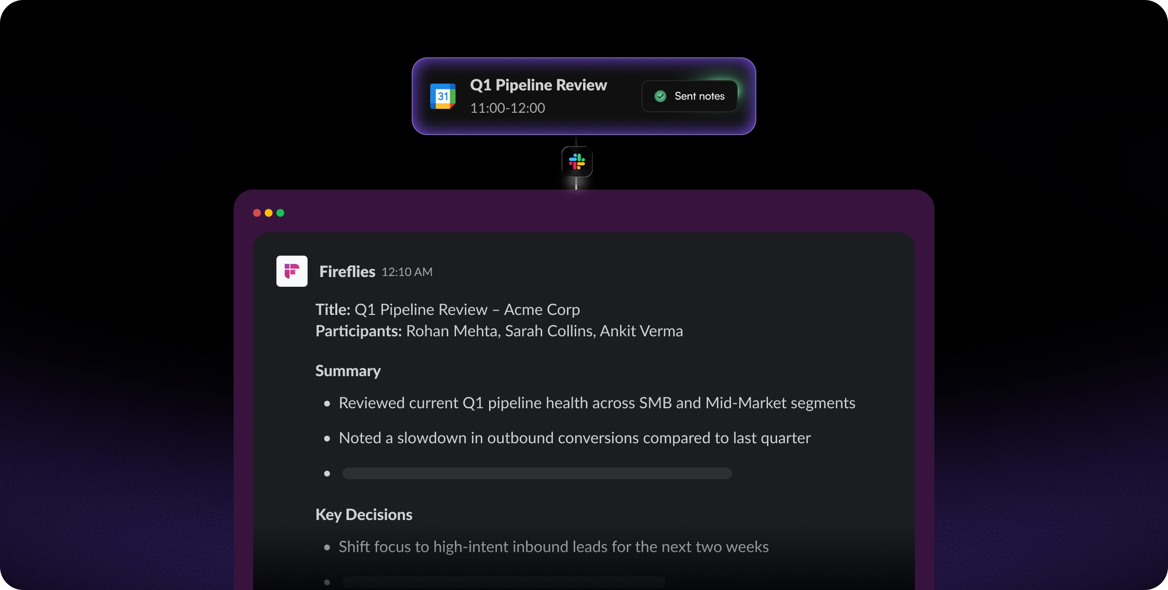 Send Meeting Notes to Slack