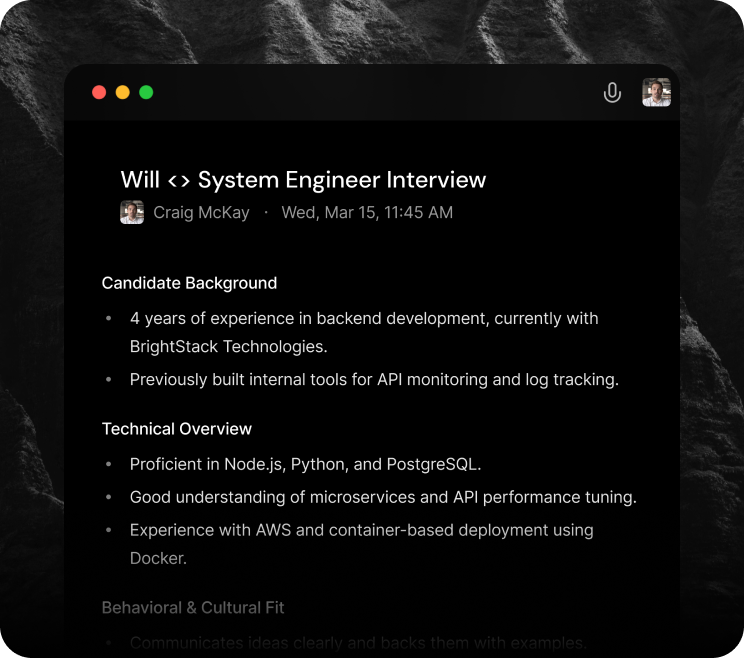 Recordings and Notes