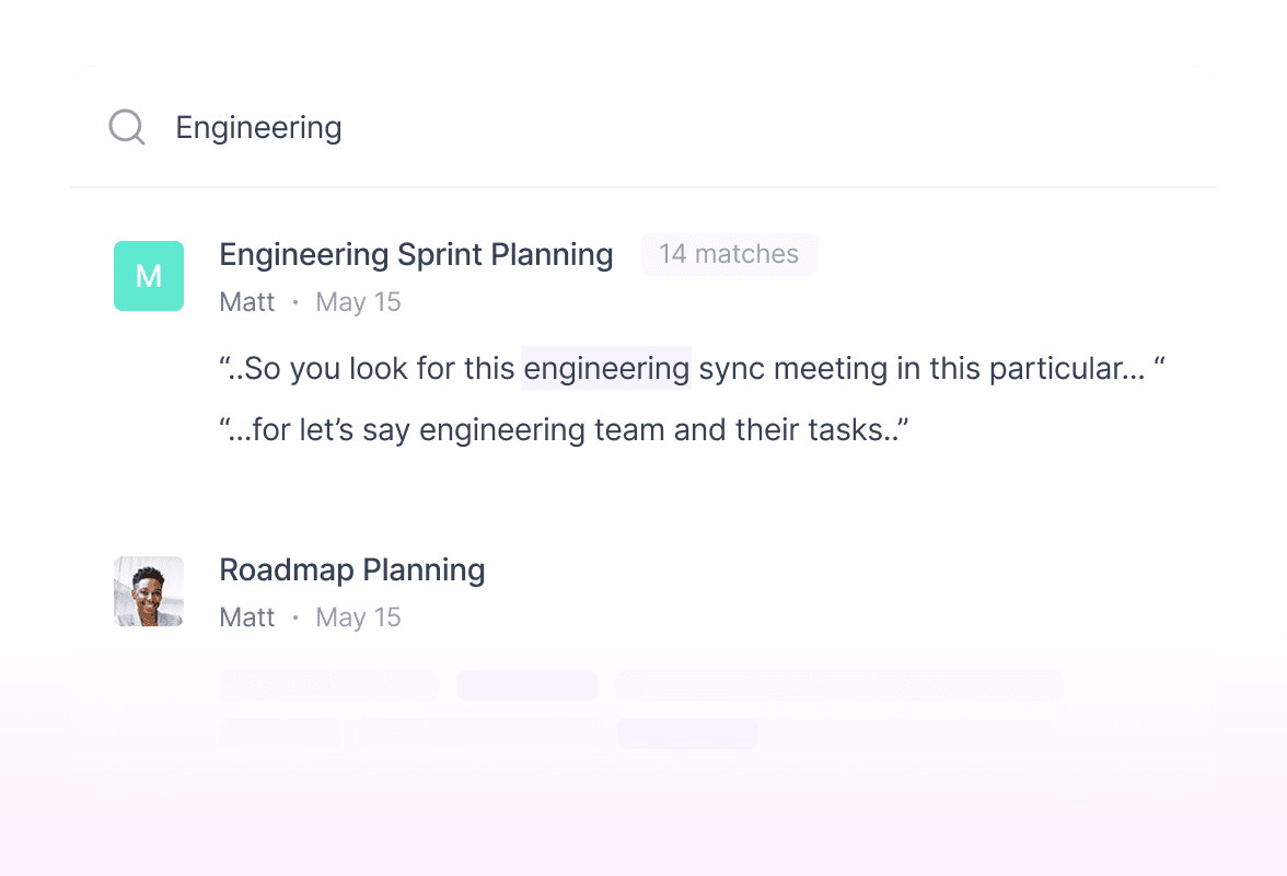 Meeting Search