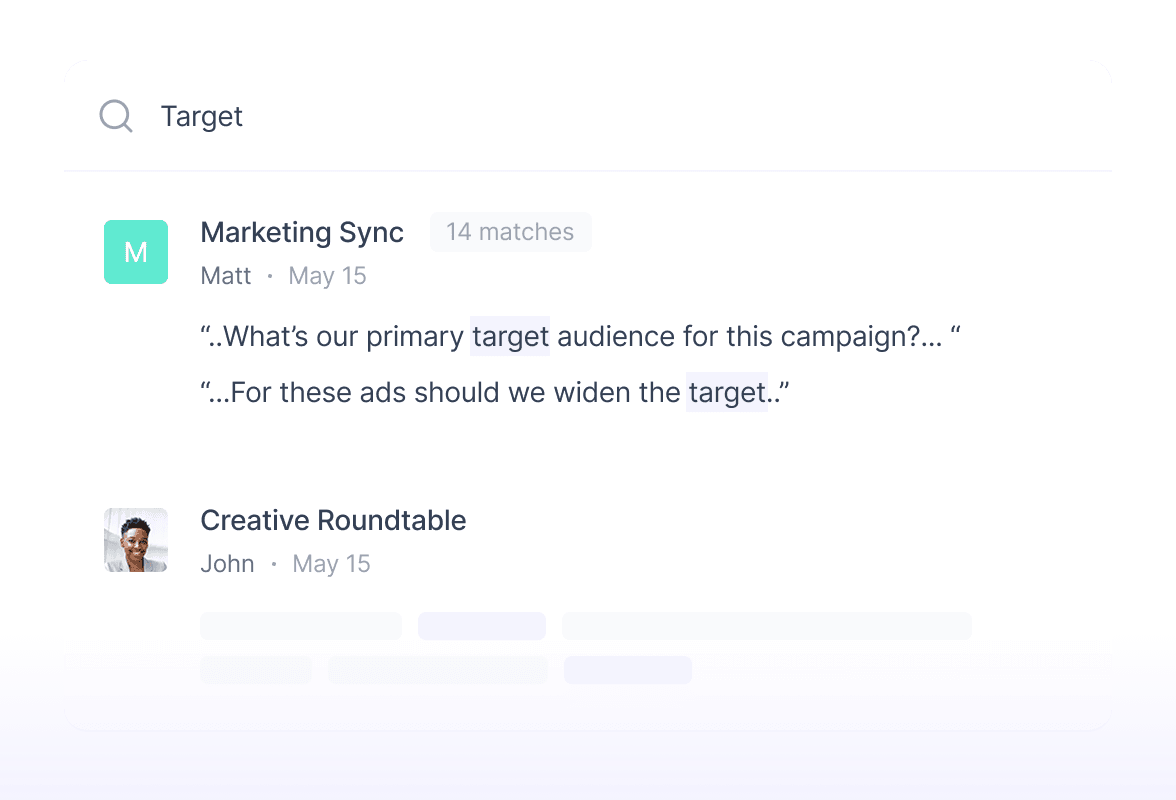 Meeting Search